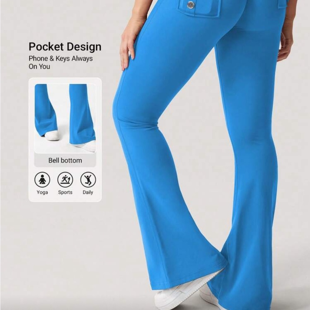 Stylish Blue Flare Pants for Women